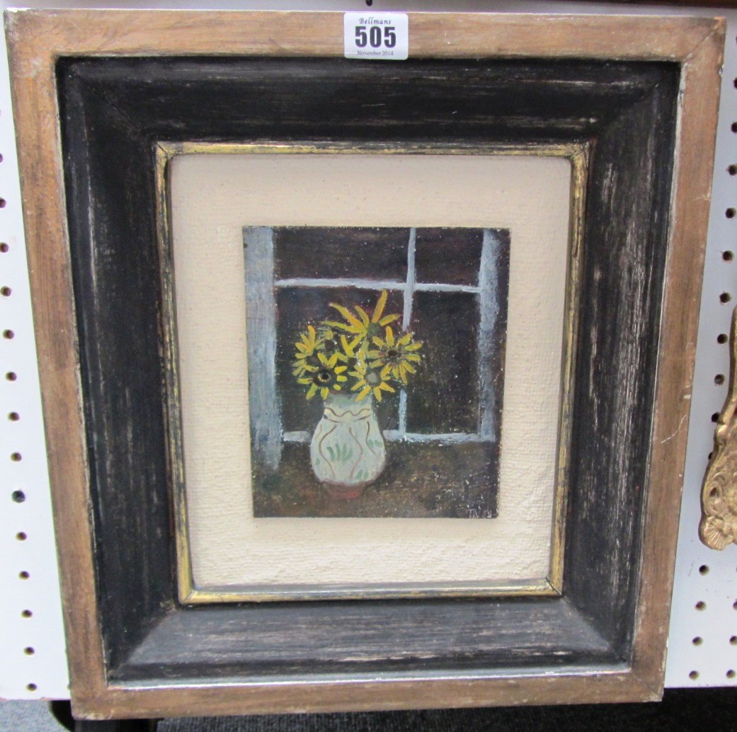 Appraisal: Tessa Newcomb b still life oil on board signed with