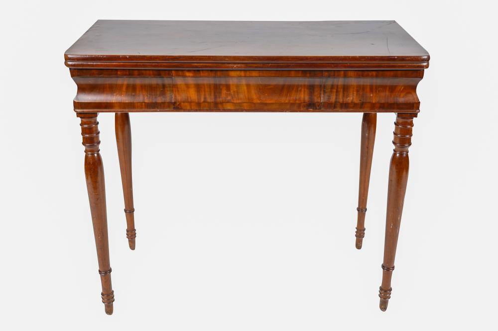 Appraisal: AMERICAN CLASSICAL STYLE MAHOGANY GATELEG TABLEwith hinged top Condition scratches