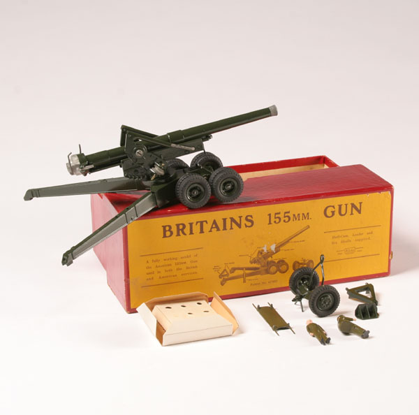 Appraisal: Britains boxed artillery mm gun no with figures long Very