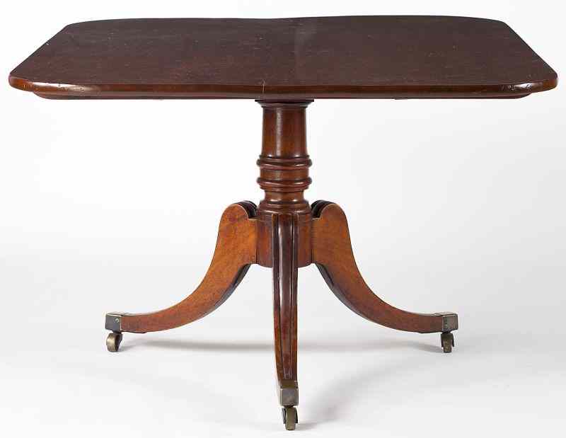 Appraisal: Regency Breakfast Tableearly th century mahogany rectangular one board tilt