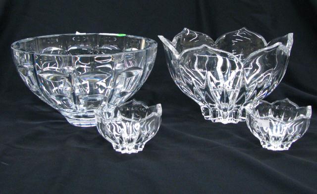 Appraisal: Group of Orrefors Type Crystal Bowls including a '' diameter