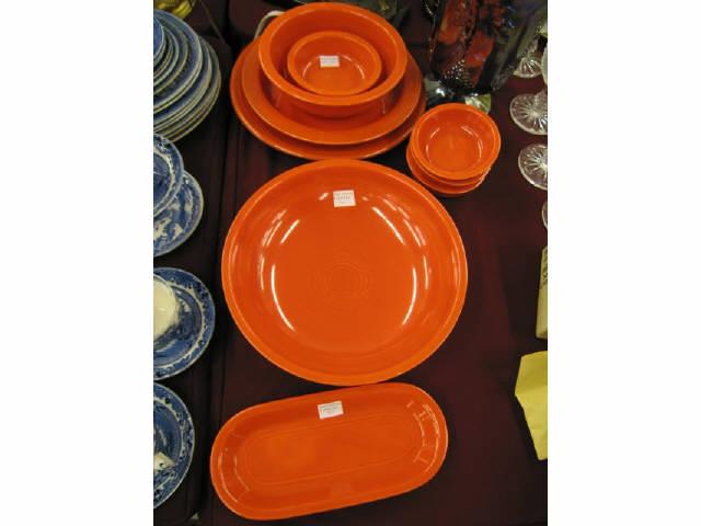 Appraisal: Pcs of Orange Fiesta Pottery by Homer Laughlin