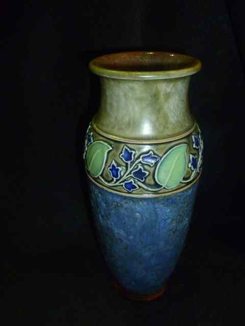 Appraisal: A ROYAL DOULTON VASE of baluster shaped form with blue