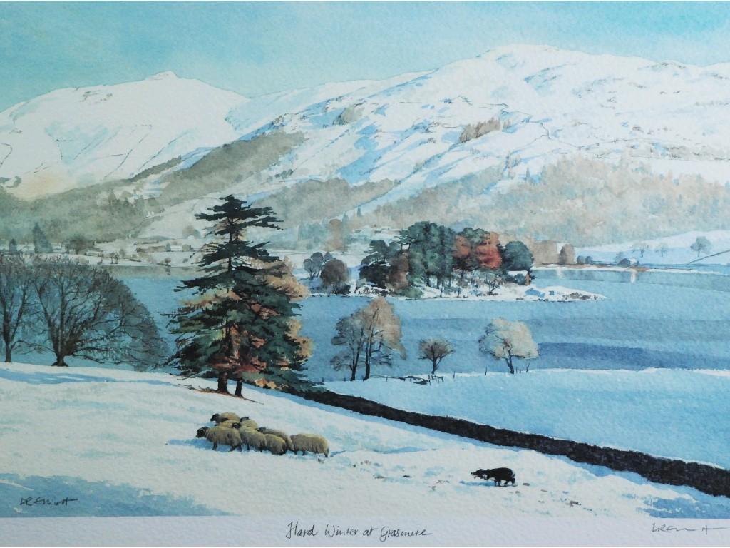 Appraisal: D R ELLIOT ARTIST SIGNED PRINT 'Hard Winter at Grasmere'