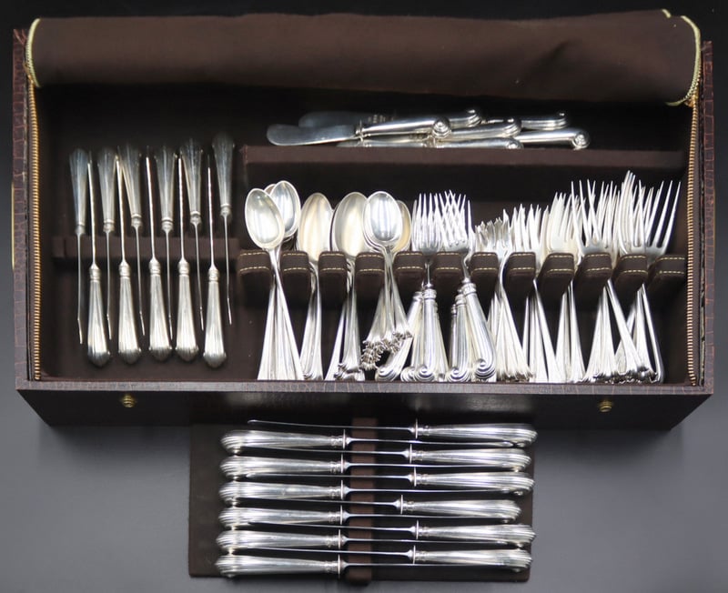 Appraisal: STERLING WORCESTER SILVER CO STERLING FLATWARE Worcester Silver Co English