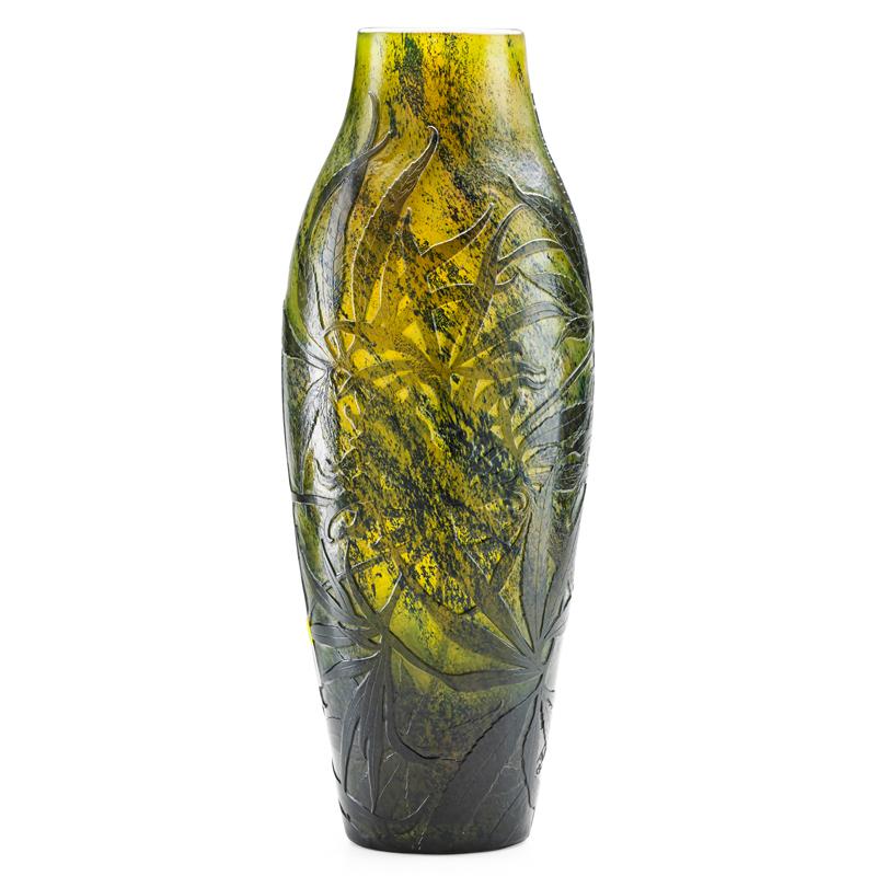 Appraisal: GALLE Fine massive cameo glass vase Condition Report A few