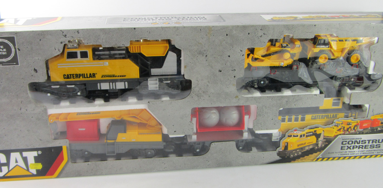 Appraisal: A CAT motorized construction Express Train set SS boxed and