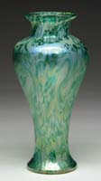 Appraisal: LOETZ TYPE IRIDESCENT VASE Iridescent green and yellow oil spots