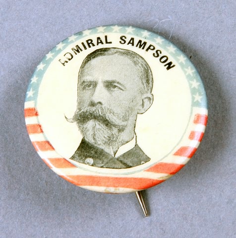 Appraisal: Celluloid pin of Admiral Sampson diameter