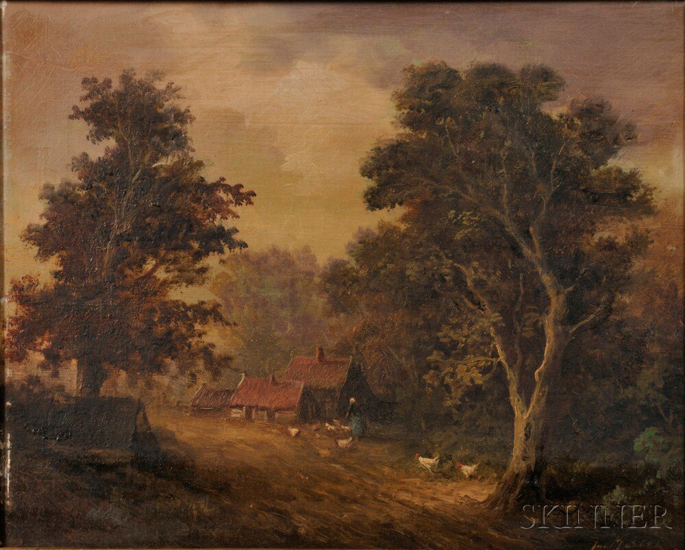 Appraisal: Jan M Beek Dutch th th Century Country Farmstead Signed