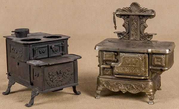 Appraisal: Two cast iron toy stoves to include a M Greenwo