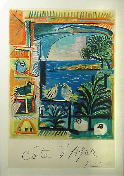 Appraisal: After Pablo Picasso Spanish - C te d'Azur Color lithograph