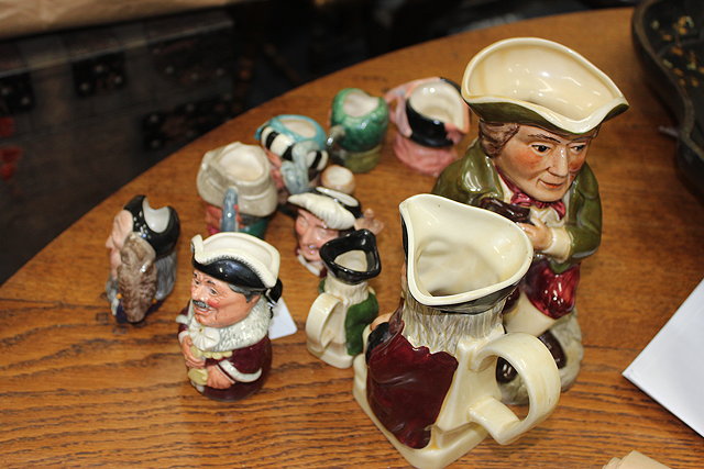 Appraisal: A QUANTITY OF ROYAL DOULTON MINIATURE CHARACTER JUGS to include