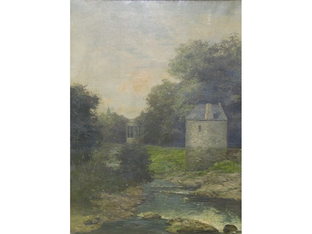 Appraisal: JOHN HAMILTON GLASS Oil on canvas 'At Barnard's Well Water