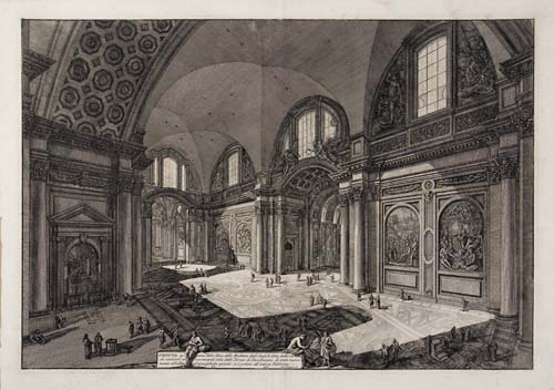 Appraisal: GIOVANNI B PIRANESI Veduta interna della Chiesa della Madonna degli