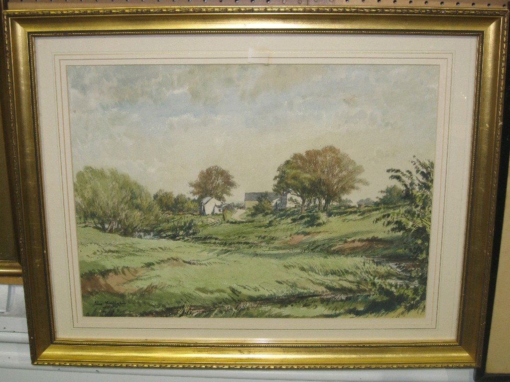 Appraisal: ALEXANDER MacPHERSON RSW Pen and wash landscape signed