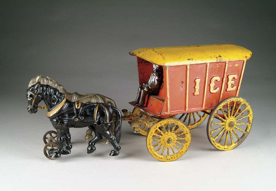 Appraisal: LARGE ICE WAGON BY HUBLEY A somewhat massive wagon drawn