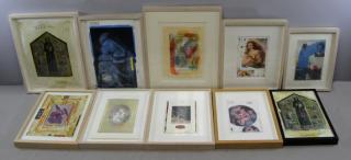 Appraisal: PETERSEN Robert Signed Prints with Religiou Themes Many with hand