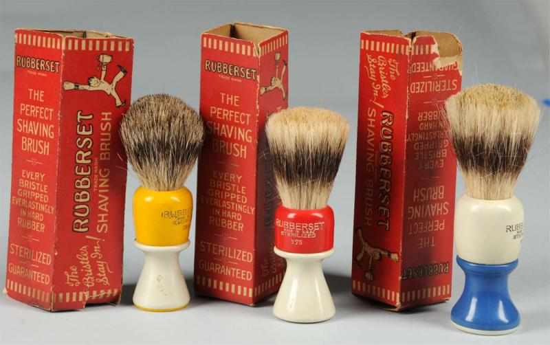 Appraisal: Lot of Shaving Brushes in Original Boxes Condition Excellent Plus