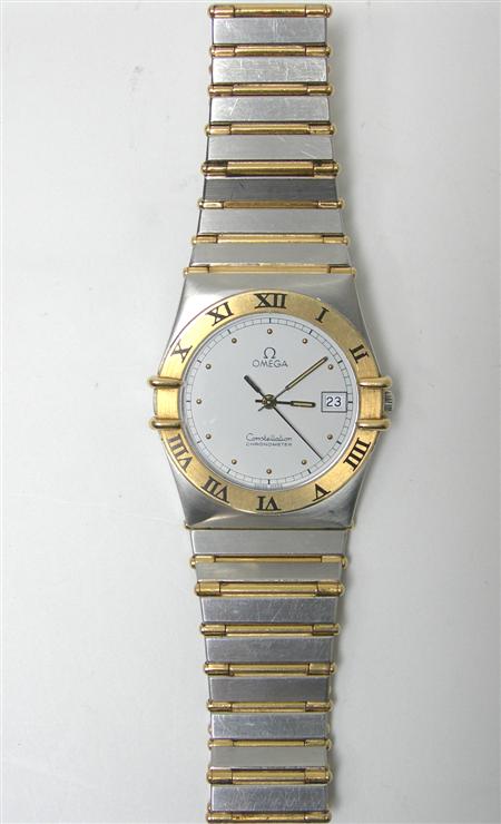 Appraisal: OMEGA - a gentleman's stainless steel and gilt Constellation Chronometer