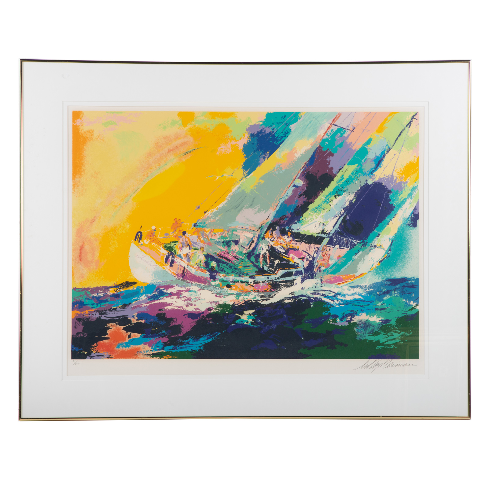 Appraisal: LEROY NEIMAN HAWAIIAN SAILING SCREENPRINT American - Color screenprint ed