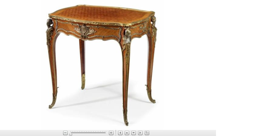 Appraisal: Fine Louis XVI style gilt metal mounted kingwood table a