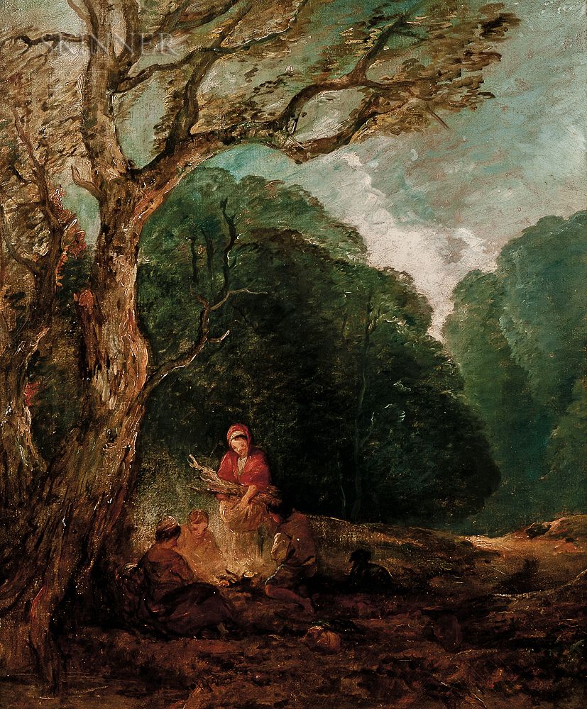 Appraisal: Attributed to Thomas Gainsborough British - The Campfire Attributed to