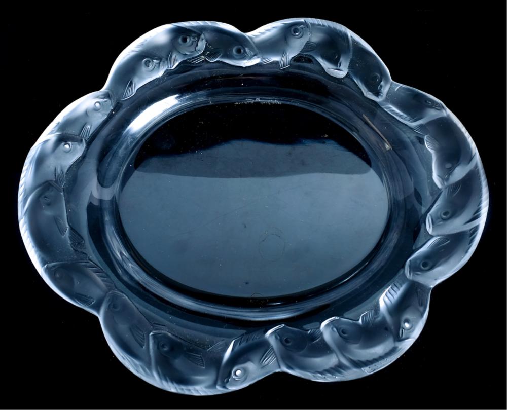 Appraisal: LALIQUE CRYSTAL PIRIAC COUPE PLATE OR FLAT BOWLLalique crystal oval