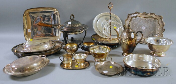 Appraisal: Approximately Fourteen Silver-plated Tableware Items