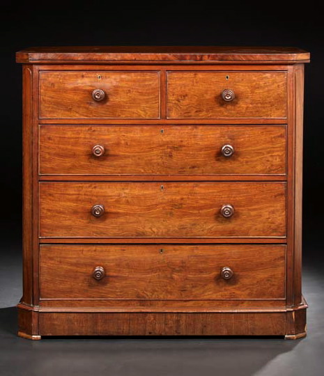 Appraisal: Victorian Mahogany Chest late th century the rectangular top with