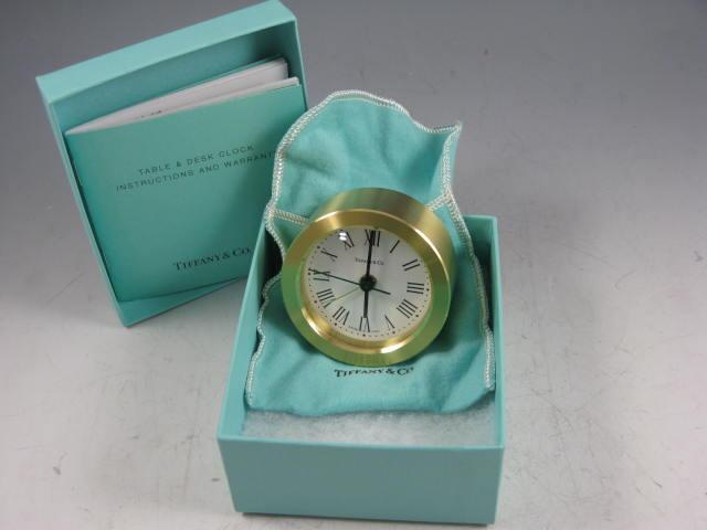 Appraisal: Tiffany Alarm Clock brass Made in Switzerland battery operated with