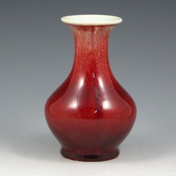 Appraisal: Catalina Pottery vase with variegated oxblood glaze Marked Catalina Pottery