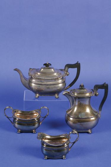 Appraisal: A GEORGE V FOUR PIECE SILVER TEA COFFEE SET of