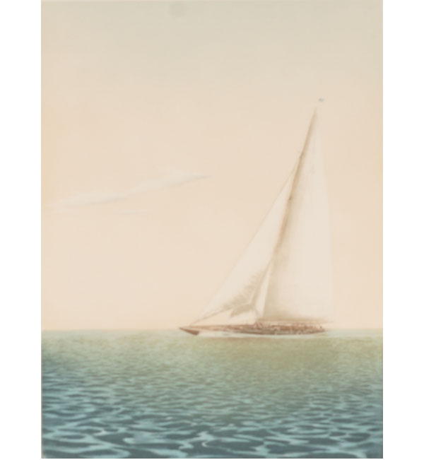 Appraisal: John McNulty Irish b Yankee sailboat out at sea artist's