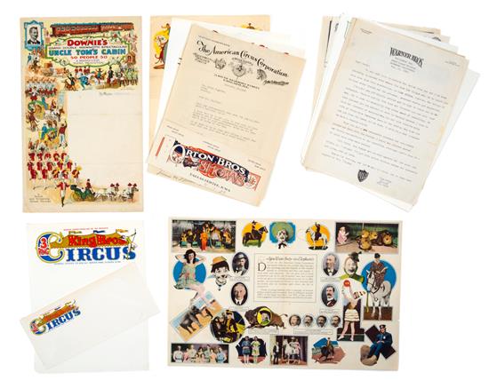 Appraisal: Sale Lot CIRCUS Collection of ten letterhead three envelopes and