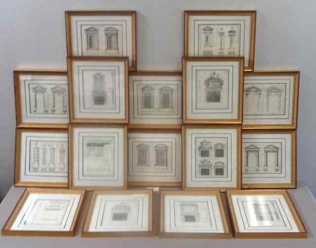 Appraisal: LANGLEY Batty Set of Architectural EngravingsSteel engravings signed in the