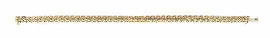 Appraisal: A Karat Yellow Gold Fancy Link Bracelet Stamp K ITALY