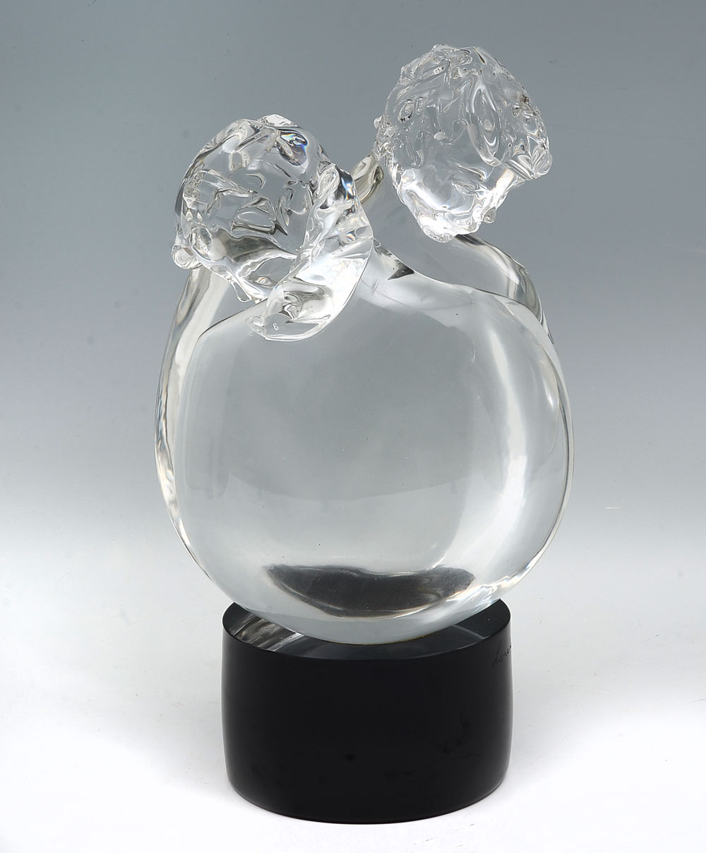 Appraisal: ROSIN Loredano Italian - Lover's Embrace Glass Sculpture '' overall