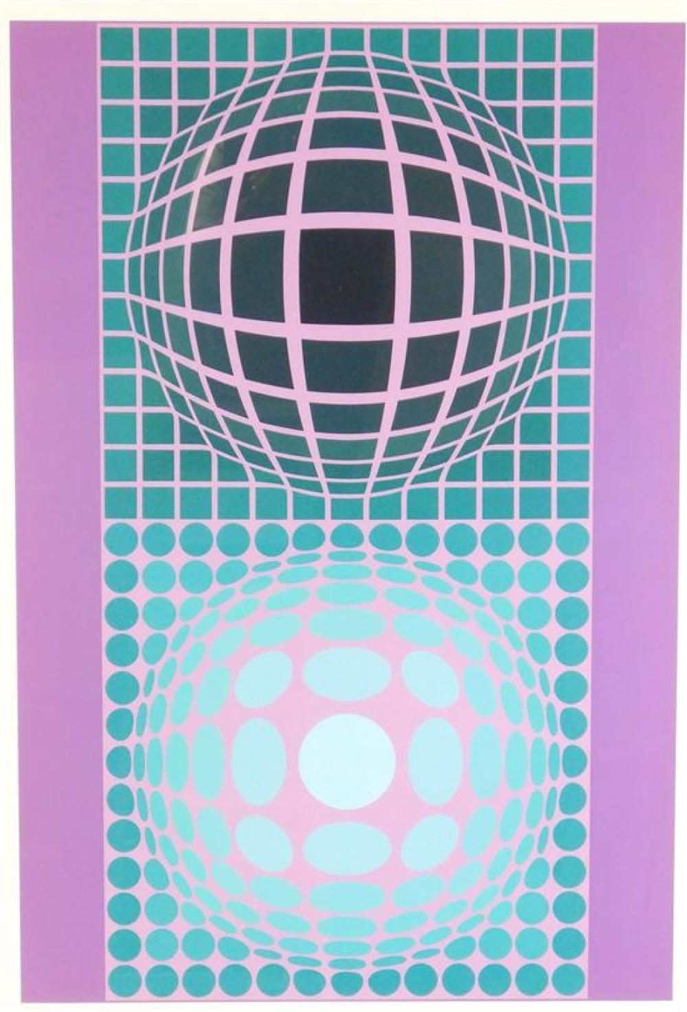 Appraisal: Victor Vasarely French Hungarian - serigraph title unknown edition two