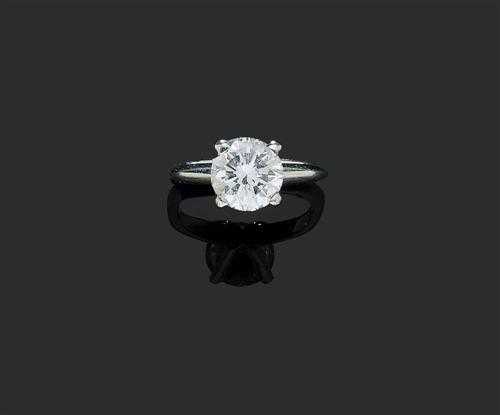 Appraisal: BRILLIANT-CUT DIAMOND RING BALTENSPERGER ca White gold Classic solitaire model