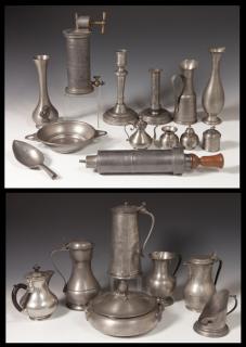 Appraisal: Group of Twenty French Pewter Items th and th c