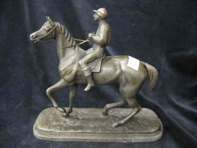 Appraisal: Victorian Spelter Figurine of Horse Rider ''