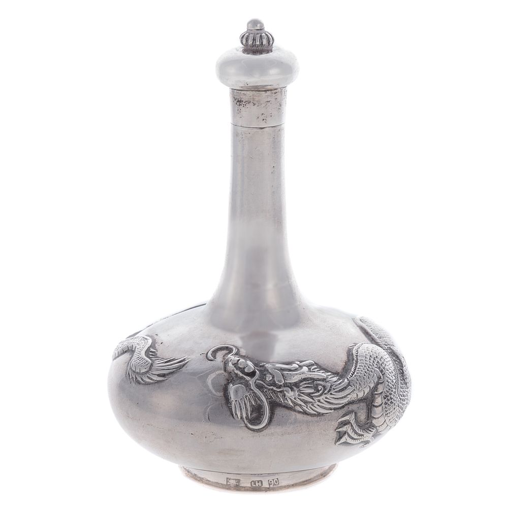 Appraisal: Chinese Export Silver Scent Bottle by Luen Hing Shanghai c