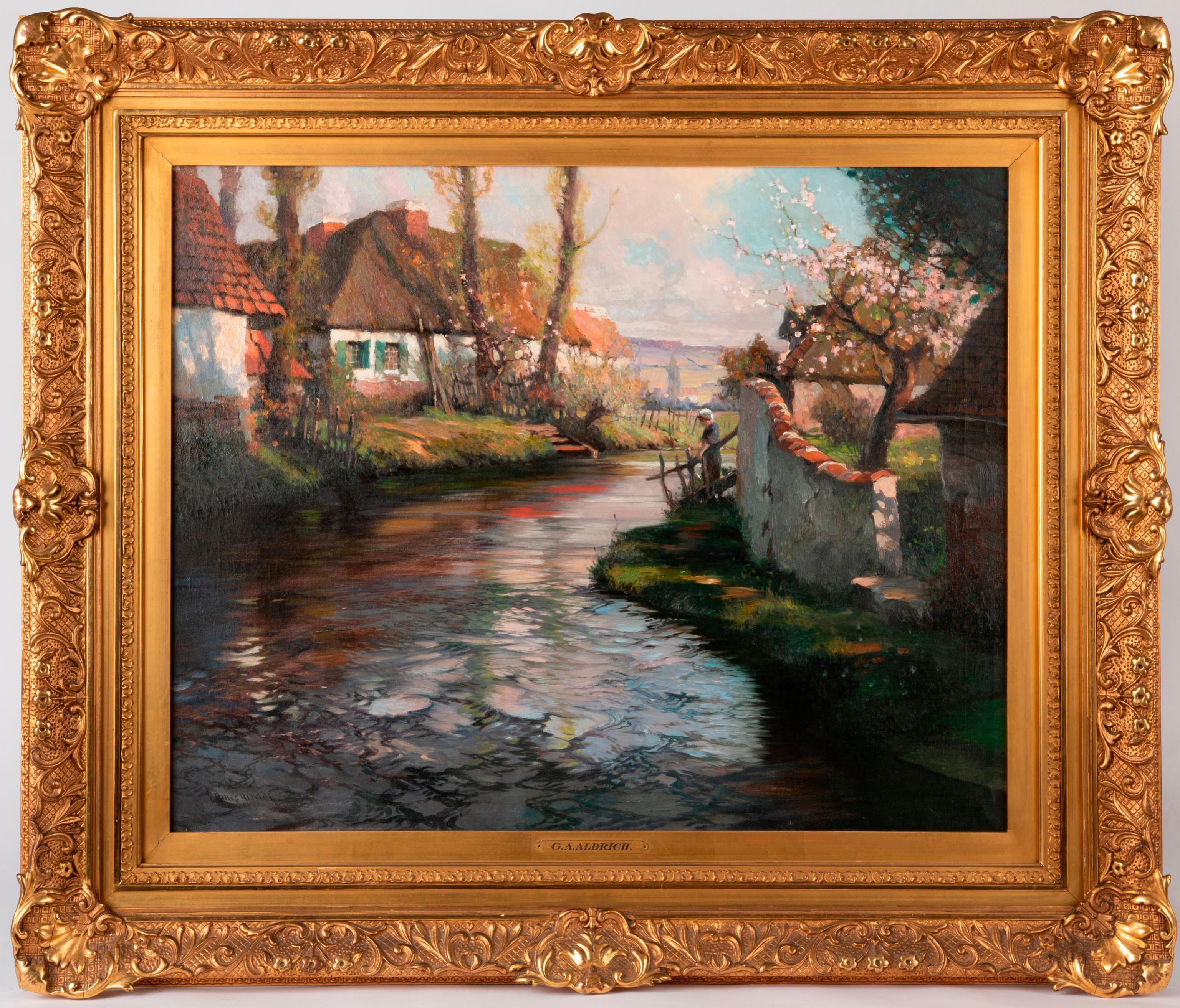 Appraisal: GEORGE AMES ALDRICH - OIL SPRING MORNING George Ames Aldrich