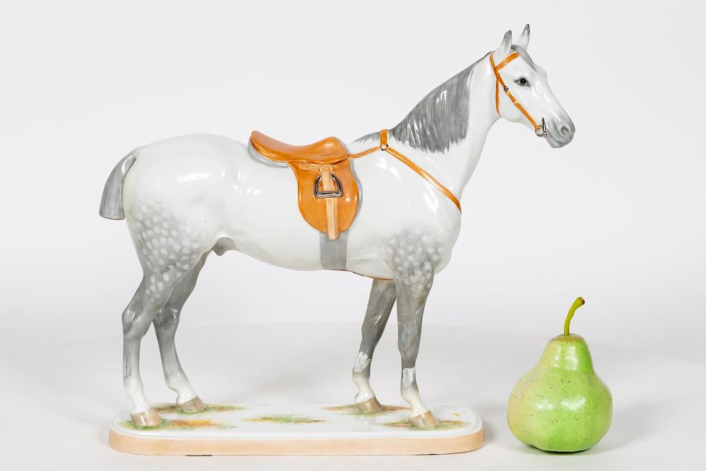 Appraisal: Boehm Porcelain Hunter Horse Dapple Grey Boehm American founded Hand-painted