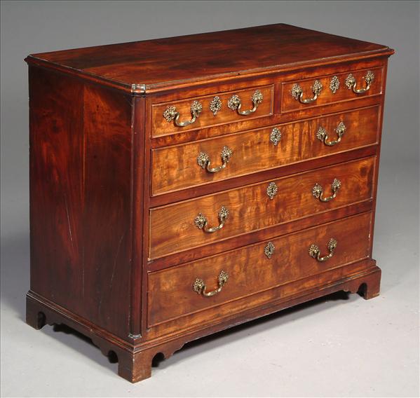 Appraisal: A George III mahogany straightfront chest of drawers circa in