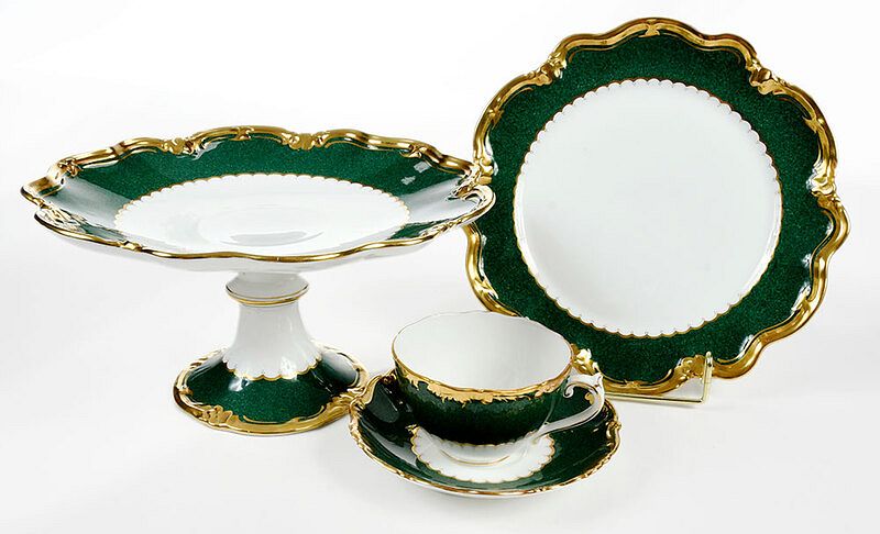 Appraisal: Piece Coalport Porcelain Dessert Service British th century including teacups