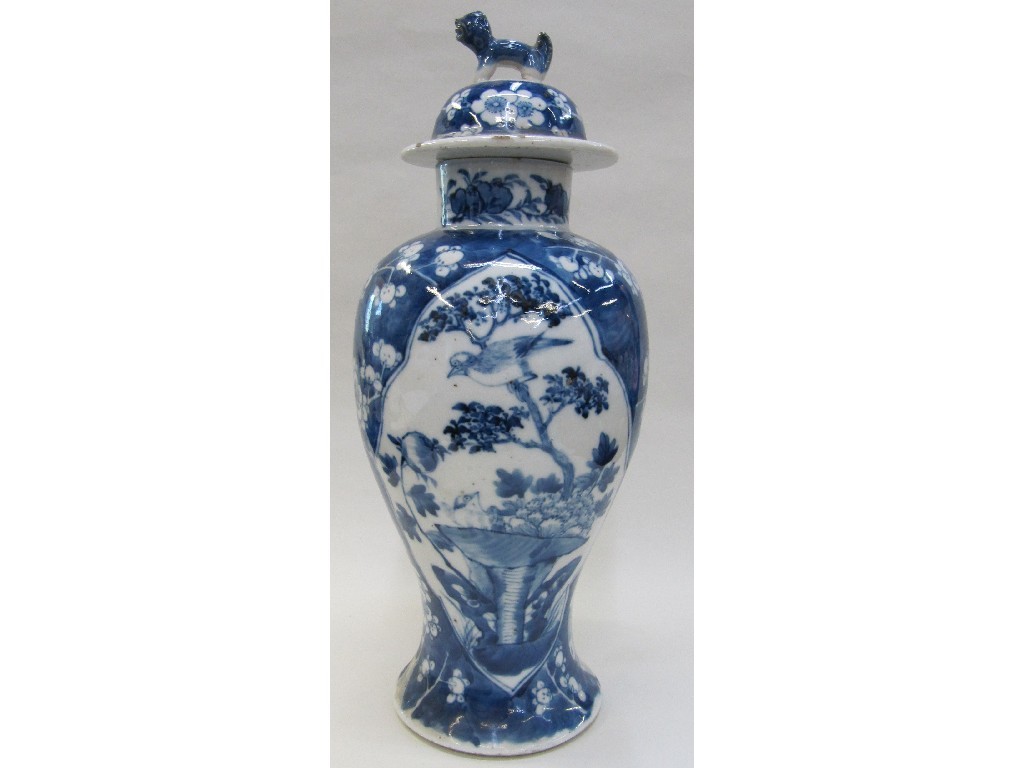 Appraisal: Chinese blue and white jar and cover with fo dog