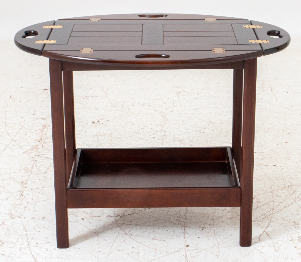 Appraisal: MODERN TEAKWOOD COFFEE TABLE Modern teakwood butler table side table