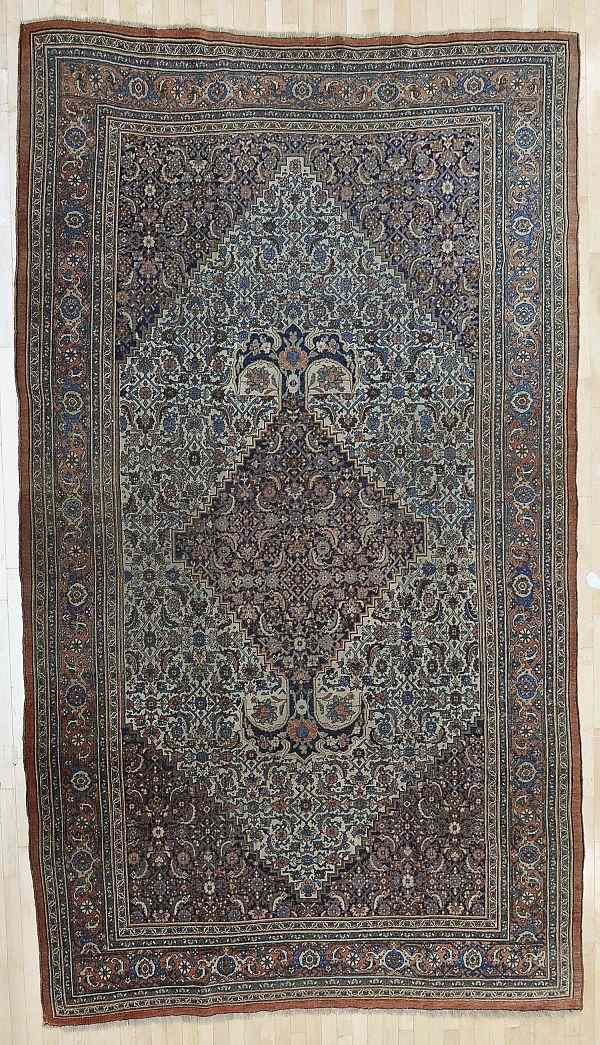 Appraisal: Bijar carpet early th c with overall herati pattern '